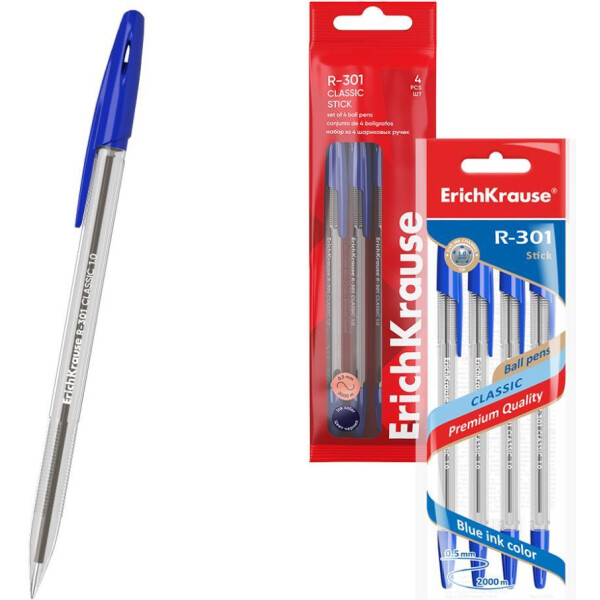 Набор шариковых ручек Erich Krause Stick Classic R-301 22032 (4 шт)