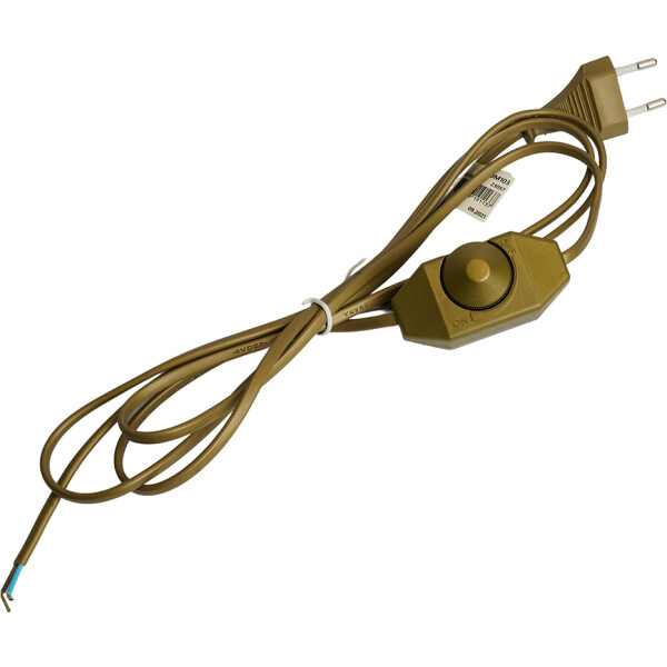 Сетевой шнур с диммером Feron DM103-200W 23057 (1,5+0,5м ,золото) Сетевой шнур с диммером Feron DM103-200W 23057 (1,5+0,5м ,золото)