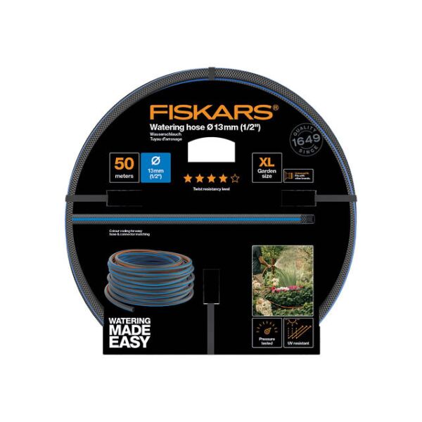 

Поливочное оборудование FISKARS, Шланг поливочный Fiskars 1027106 Q4 (1/2", 50 м)