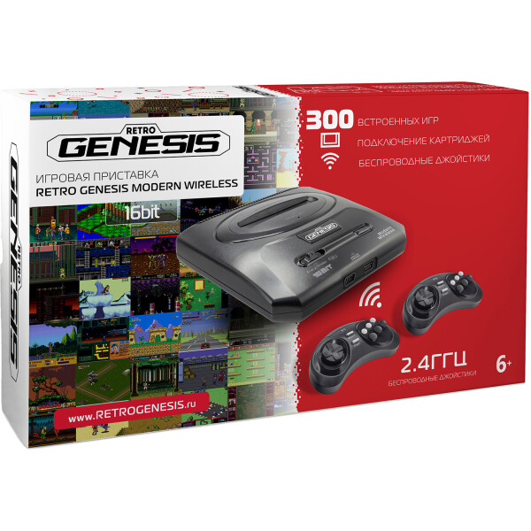Игровая приставка Retro Genesis Modern Wireless (2 геймпада, 300 игр) Игровая приставка Retro Genesis Modern Wireless (2 геймпада, 300 игр)