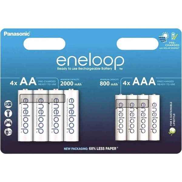 Аккумулятор Panasonic Eneloop AAA+AA BK-3MCDE+BK-4MCDE/8CP (8шт)
