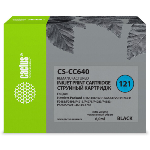 Картридж струйный Cactus CS-CC640 №121 (черный)
