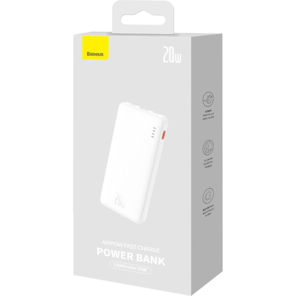 Внешний аккумулятор Baseus Airpow Fast Charge Power Bank 20W 10000mAh (белый) Внешний аккумулятор Baseus Airpow Fast Charge Power Bank 20W 10000mAh (белый)