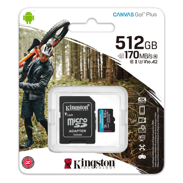 Карта памяти Kingston Canvas Go! Plus microSDXC 512GB (SDCG3/512GB) Карта памяти Kingston Canvas Go! Plus microSDXC 512GB (SDCG3/512GB)