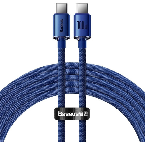 Кабель Baseus Crystal Shine USB Type-C - USB Type-C CAJY000703 (2 м , синий)