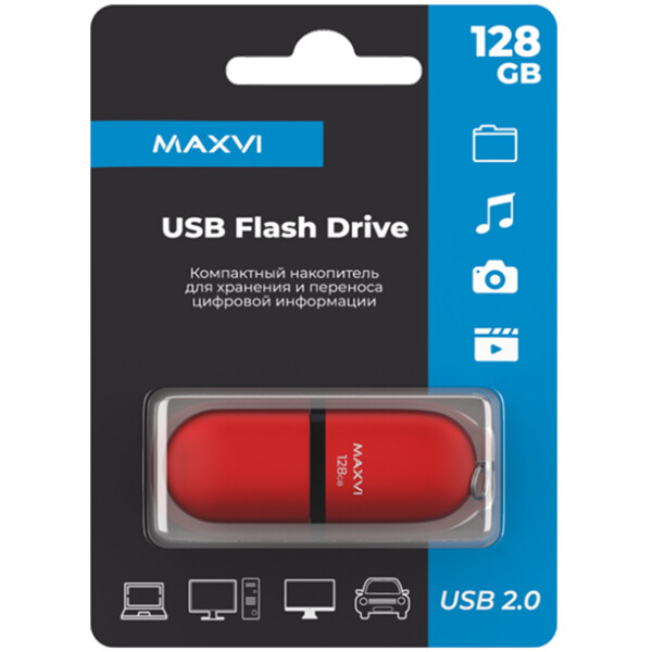 USB флеш Maxvi SF 128GB FD128GBUSB20C10SF (красный) USB флеш Maxvi SF 128GB FD128GBUSB20C10SF (красный)