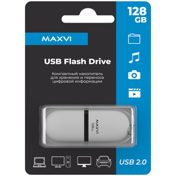 USB флеш Maxvi SF 128GB FD128GBUSB20C10SF (белый) USB флеш Maxvi SF 128GB FD128GBUSB20C10SF (белый)