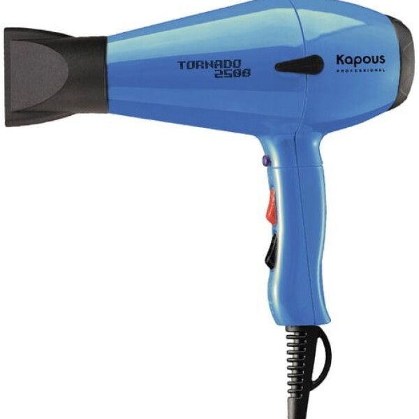 

Фены Kapous Professional, Профессиональный фен для укладки волос Tornado 2500 Kapous, синий 1606