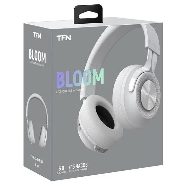 Беспроводные накладные наушники TFN Bloom серый (TFN-HS-BT450GR) Беспроводные накладные наушники TFN Bloom серый (TFN-HS-BT450GR)