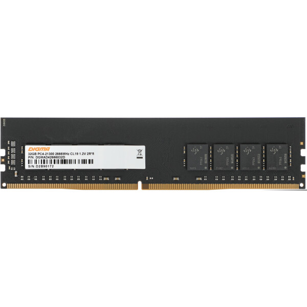 Оперативная память Digma 32ГБ DDR4 2666 МГц DGMAD42666032D Оперативная память Digma 32ГБ DDR4 2666 МГц DGMAD42666032D