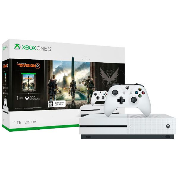 

Консоль стационарная MICROSOFT, Консоль игровая MICROSOFT Xbox One S 1TB + Tom Clancy’s The Division 2