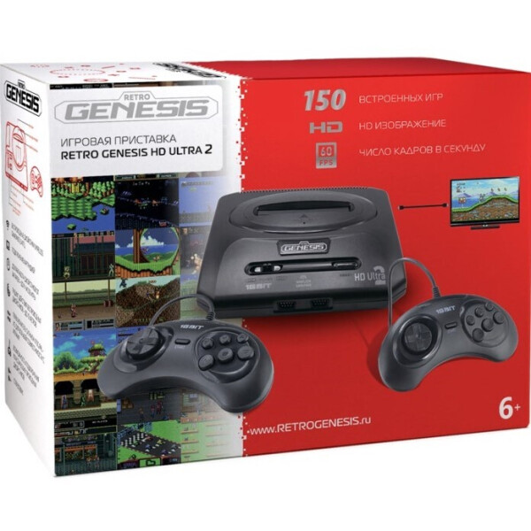 

Прочие игровые консоли Retro Genesis, Игровая приставка Retro Genesis HD Ultra 2 + 150 игр (ZD-07A)