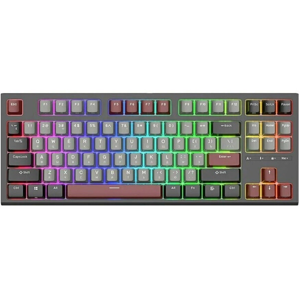 Клавиатура Royal Kludge RK-R87 Black/Gray/Red (Brown switch)