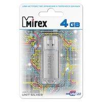 USB Flash MIREX Unit Silver 4GB (13600-FMUUSI04) USB Flash MIREX Unit Silver 4GB (13600-FMUUSI04)