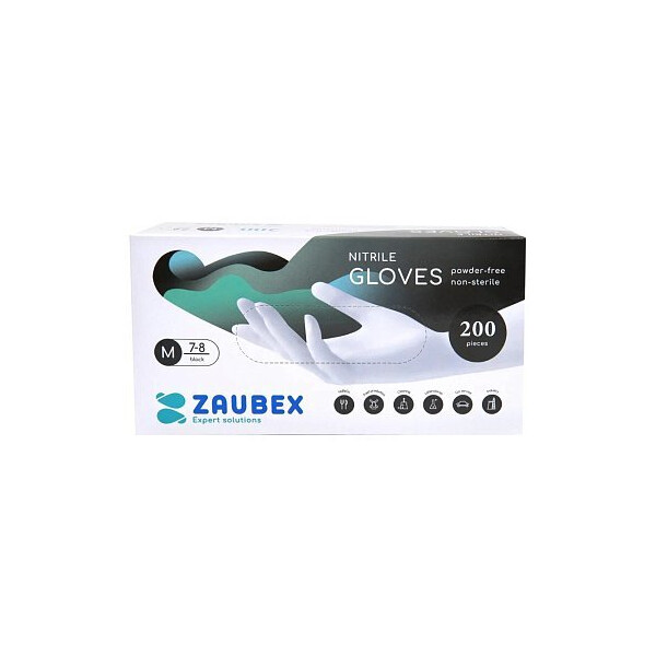 Нитриловые перчатки Zaubex 9122531 (M, 200 шт)