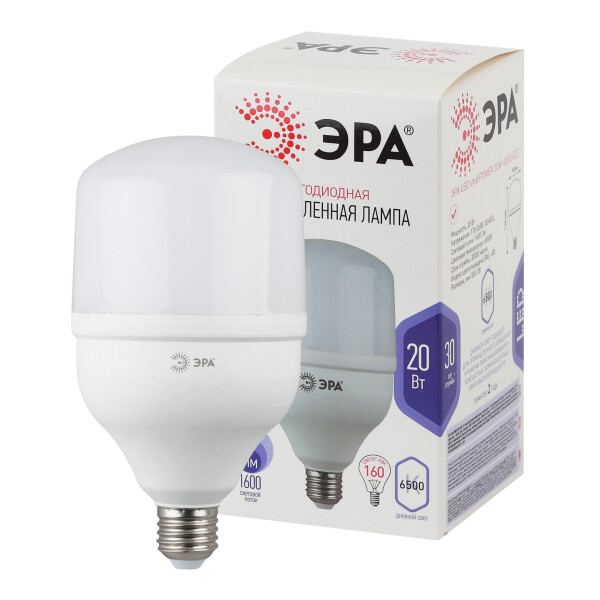 Лампочка ЭРА STD LED POWER T80-20W-6500-E27