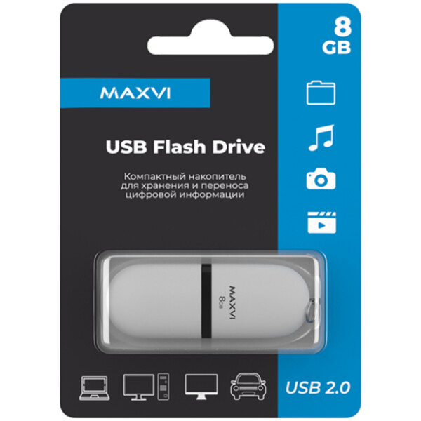USB флеш Maxvi SF 8GB FD8GBUSB20C10SF (белый) USB флеш Maxvi SF 8GB FD8GBUSB20C10SF (белый)