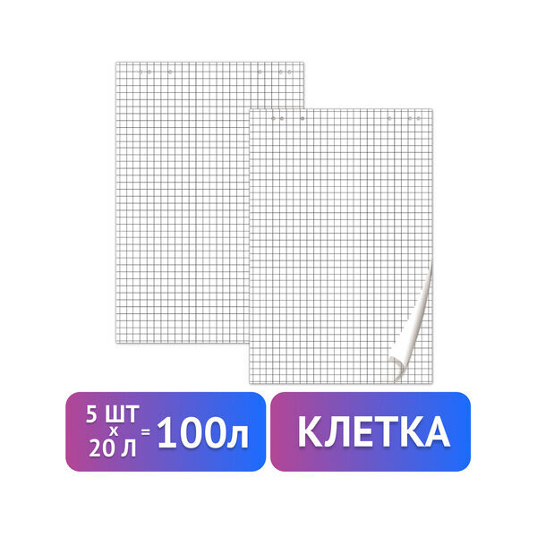 Блокноты для флипчарта BRAUBERG 124097 5 шт Блокноты для флипчарта BRAUBERG 124097 5 шт