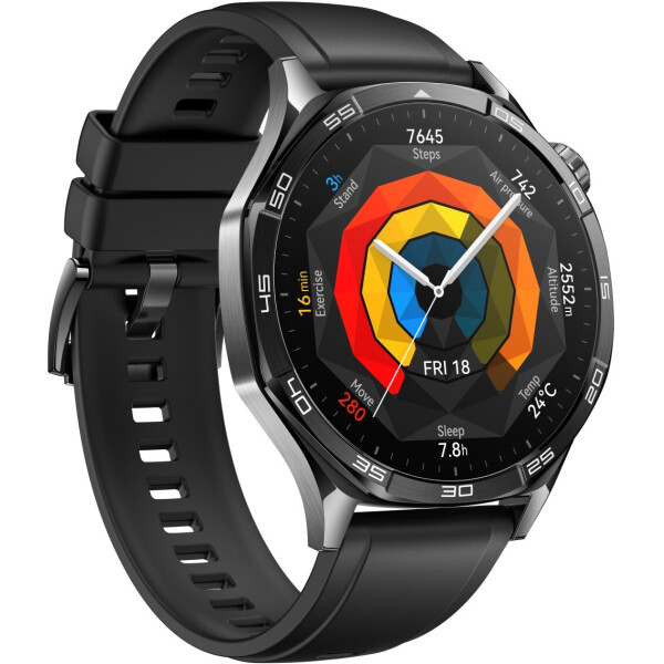 Смарт-часы HUAWEI Watch GT 5 Black Fluoroelastomer Strap (VLI-B19) 46mm ...