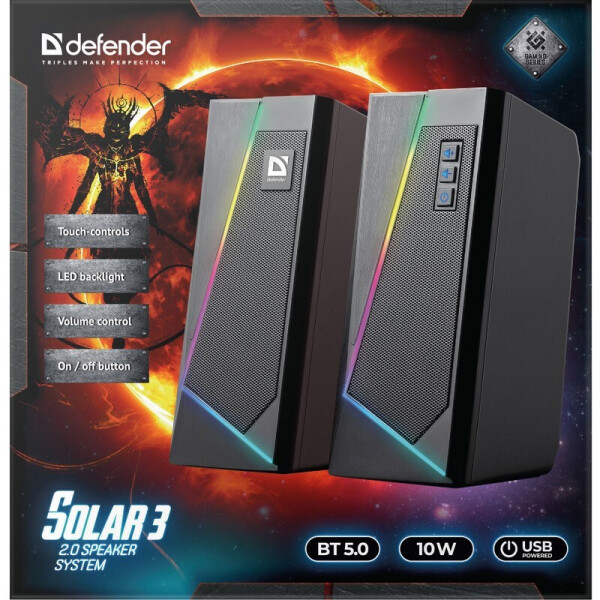 Акустическая 2.0 система Defender Solar 3 Акустическая 2.0 система Defender Solar 3