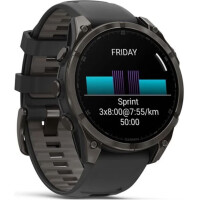 Умные часы Garmin Fenix 8 Sapphire, Titanium 47мм (угольно-черный DLC, пепельно-черный силиконовый ремешок) Умные часы Garmin Fenix 8 Sapphire, Titanium 47мм (угольно-черный DLC, пепельно-черный силиконовый ремешок)