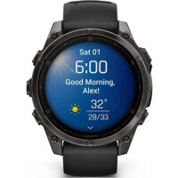 Умные часы Garmin Fenix 8 Sapphire, Titanium 47мм (угольно-черный DLC, пепельно-черный силиконовый ремешок) Умные часы Garmin Fenix 8 Sapphire, Titanium 47мм (угольно-черный DLC, пепельно-черный силиконовый ремешок)