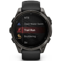 Умные часы Garmin Fenix 8 Sapphire, Titanium 47мм (угольно-черный DLC, пепельно-черный силиконовый ремешок) Умные часы Garmin Fenix 8 Sapphire, Titanium 47мм (угольно-черный DLC, пепельно-черный силиконовый ремешок)