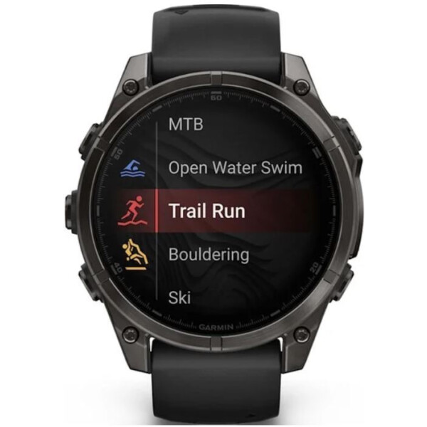 Умные часы Garmin Fenix 8 Sapphire, Titanium 47мм (угольно-черный DLC, пепельно-черный силиконовый ремешок) Умные часы Garmin Fenix 8 Sapphire, Titanium 47мм (угольно-черный DLC, пепельно-черный силиконовый ремешок)