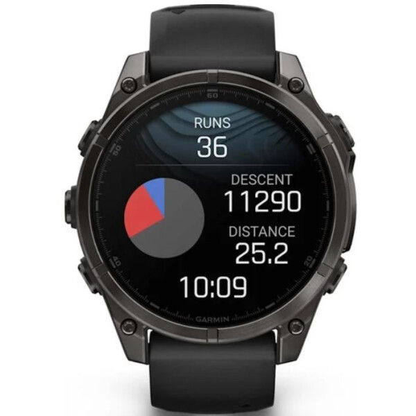Умные часы Garmin Fenix 8 Sapphire, Titanium 47мм (угольно-черный DLC, пепельно-черный силиконовый ремешок) Умные часы Garmin Fenix 8 Sapphire, Titanium 47мм (угольно-черный DLC, пепельно-черный силиконовый ремешок)
