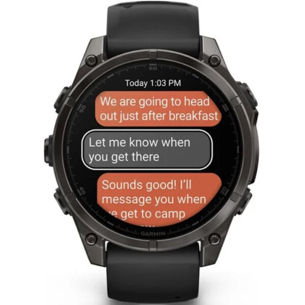 Умные часы Garmin Fenix 8 Sapphire, Titanium 47мм (угольно-черный DLC, пепельно-черный силиконовый ремешок) Умные часы Garmin Fenix 8 Sapphire, Titanium 47мм (угольно-черный DLC, пепельно-черный силиконовый ремешок)