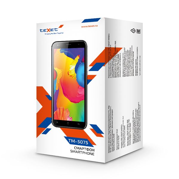 Смартфон TEXET TM-5075 (черный) Смартфон TEXET TM-5075 (черный)