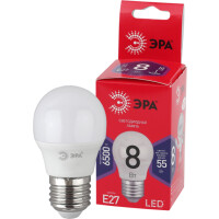 Лампочка ЭРА RED LINE LED P45-8W-865-E27 R Лампочка ЭРА RED LINE LED P45-8W-865-E27 R