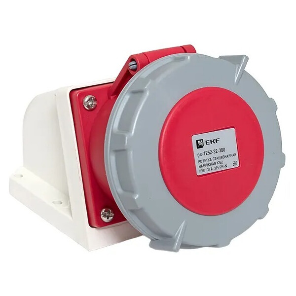 Розетка стационарная наружная EKF 1252 3Р+РЕ+N 32А 380В IP67 PROxima
