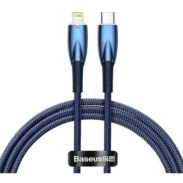Кабель Baseus Glimmer Series Fast Charging Data Cable Type-C - Lightning 20W CADH000003 (1 м, синий)