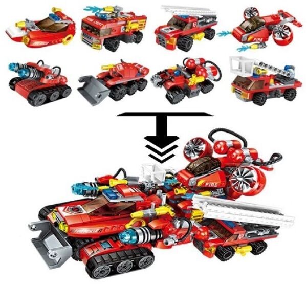 

Игры, игрушки 1TOY, Конструктор 1TOY Blockformers Трансфайертрак (Файерджет)