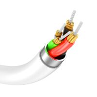 Кабель VIPFAN P04 Type-C-Lightning 3A 2 м (белый) Кабель VIPFAN P04 Type-C-Lightning 3A 2 м (белый)