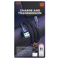 Кабель VIPFAN X02 USB-Type-C 3A 1.8 м (черный) Кабель VIPFAN X02 USB-Type-C 3A 1.8 м (черный)