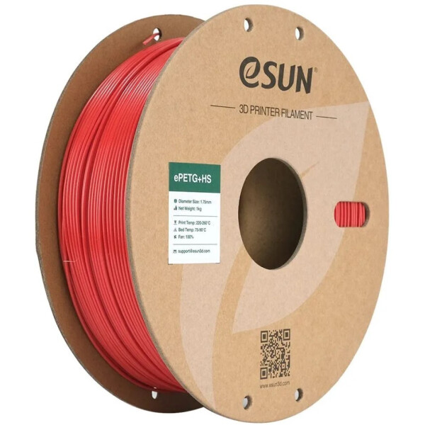 Пластиковая нить ESUN PETG+HS 1,75 мм (красный)
