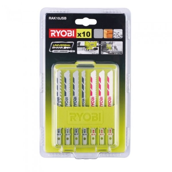 

Оснастка для инструмента RYOBI, Набор пилок Ryobi RAK10JSB (5132002702) 10 предметов