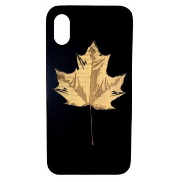 

Чехлы для мобильных телефонов CASE, Накладка CASE Wood для Apple iPhone X (черный, клен)
