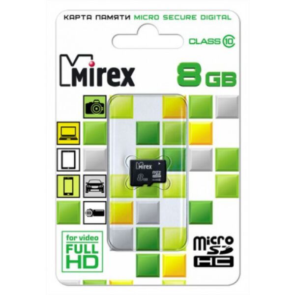 Карта памяти Mirex microSDHC 8GB (13612-MC10SD08) Карта памяти Mirex microSDHC 8GB (13612-MC10SD08)