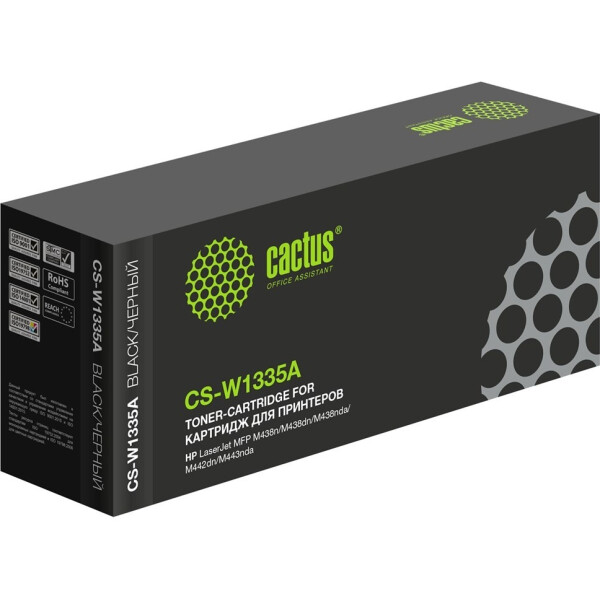 Картридж лазерный Cactus CS-W1335A W1335A черный (7400стр.) для HP LJ MFP M438n/M438dn/M438nda/M442dn/M443nda Картридж лазерный Cactus CS-W1335A W1335A черный (7400стр.) для HP LJ MFP M438n/M438dn/M438nda/M442dn/M443nda