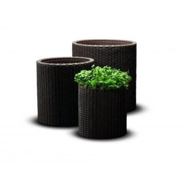 

Кашпо, стойки, вазоны для цветов Набор кашпо Keter Cylinder Planter S+M+L 220455 (коричневый), Набор кашпо Keter Cylinder Planter S+M+L 220455 (коричневый)