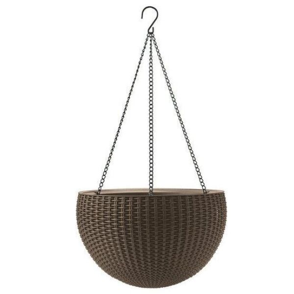 

Кашпо, стойки, вазоны для цветов Keter, Кашпо Keter Rattan Style Hanging 230502 (капучино)