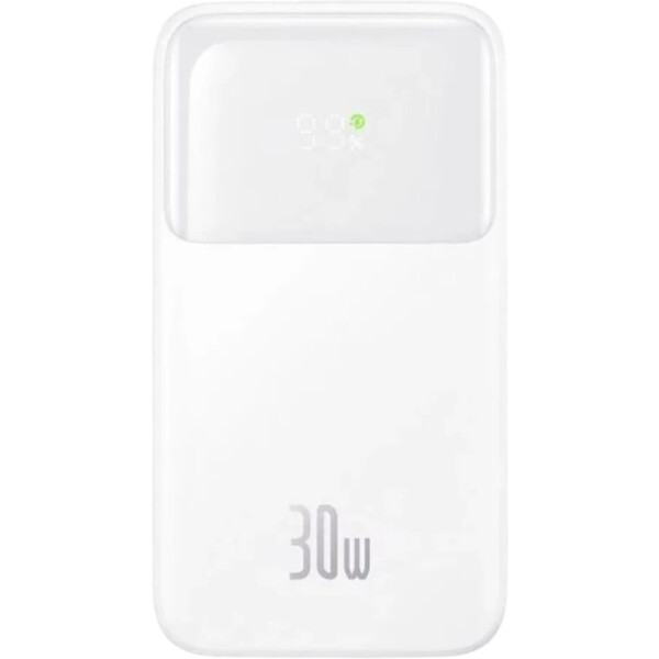 Внешний аккумулятор Baseus Bipow 2 Digital Display Power Bank With Built-in USB-C Cable 10000mah 20W (белый)