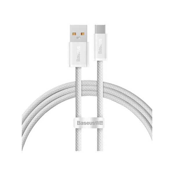 

Кабели для сотовых телефонов BASEUS, Кабель Baseus Dynamic Series Fast Charging Data Cable 100W USB Type-A - USB Type-C CALD000702 (2 м, белый)