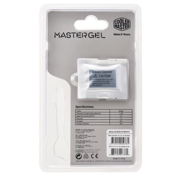 Термопаста Cooler Master MasterGel (1.5 г) (MGX-ZOSW-N15M-R1) Термопаста Cooler Master MasterGel (1.5 г) (MGX-ZOSW-N15M-R1)