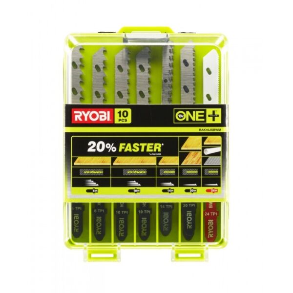 

Оснастка для инструмента Ryobi, Набор пилок Ryobi RAK10JSBWM (5132002811) 10 предметов