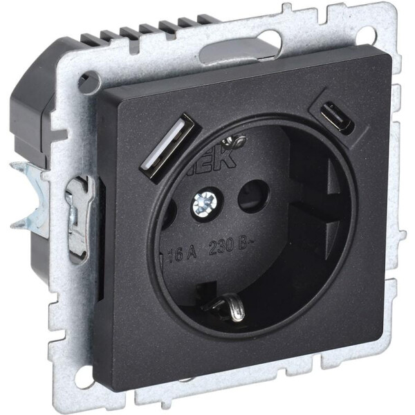 Розетка IEK Brite BR-R14-16-U22-018-K02