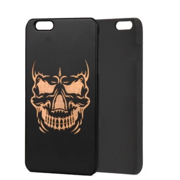 

Чехлы для мобильных телефонов CASE, Накладка CASE Wood для Apple iPhone X (клен, черный череп)